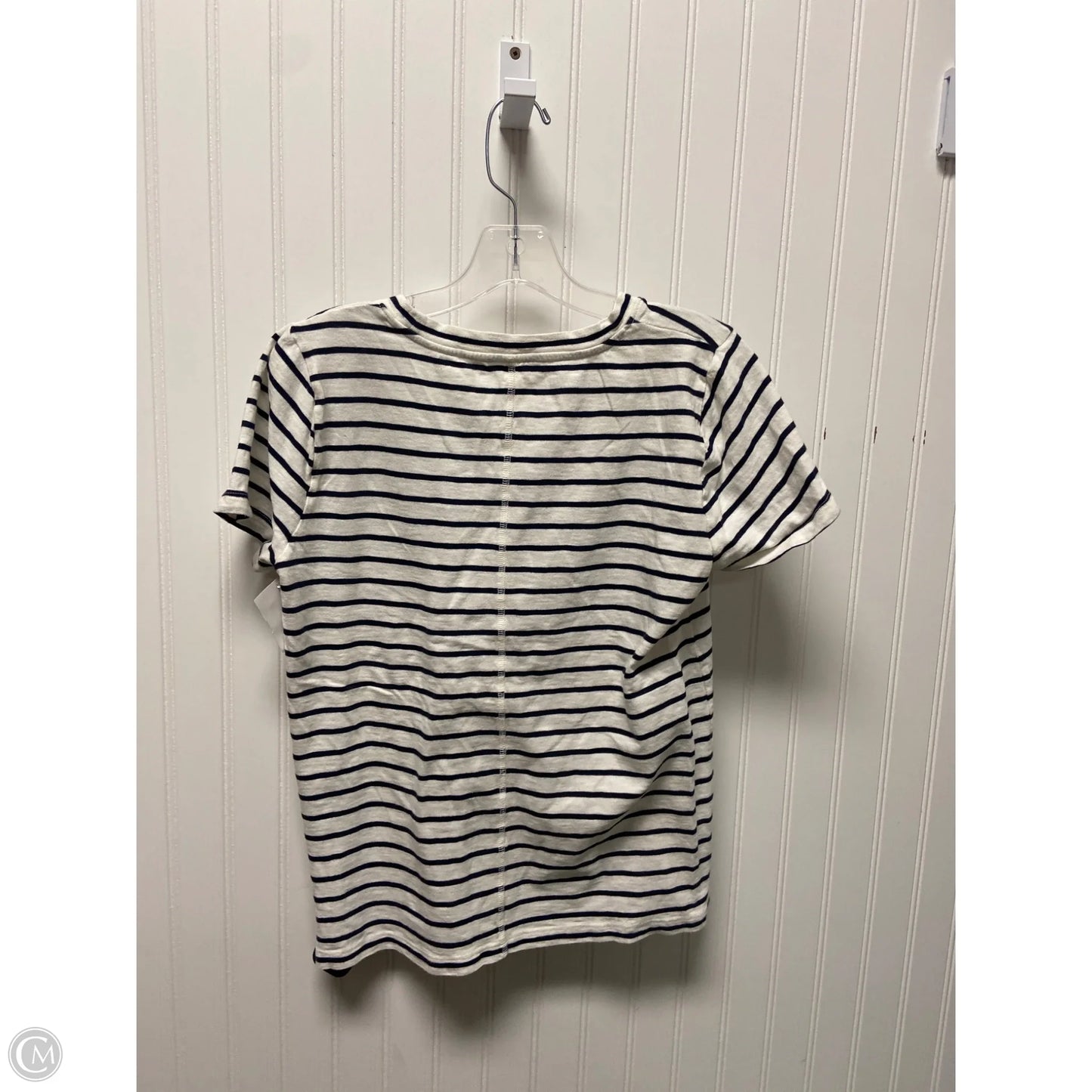 Top Short Sleeve Basic By J. Crew In Striped Pattern, Size: M
