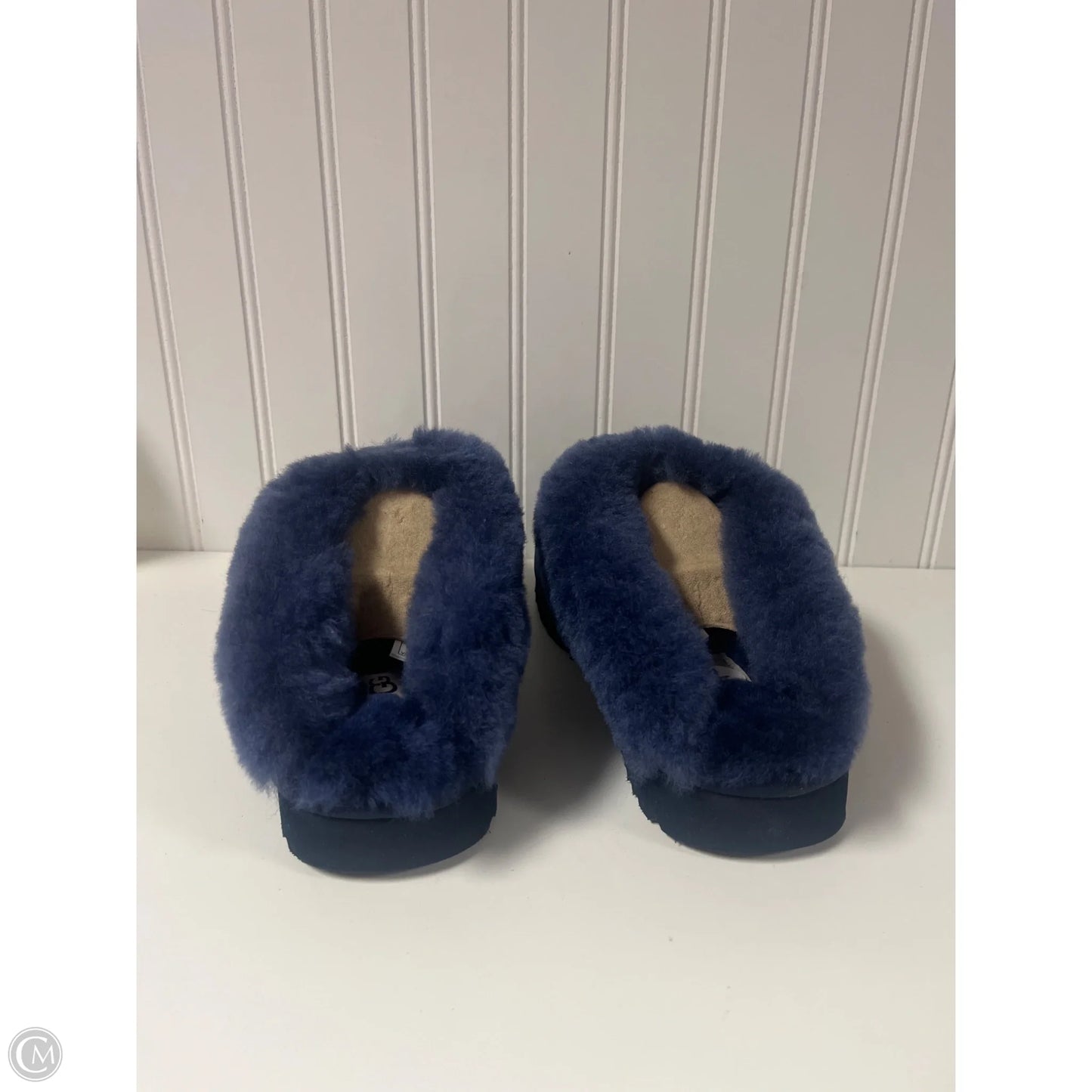 Slippers Designer By Ugg In Navy, Size: 7