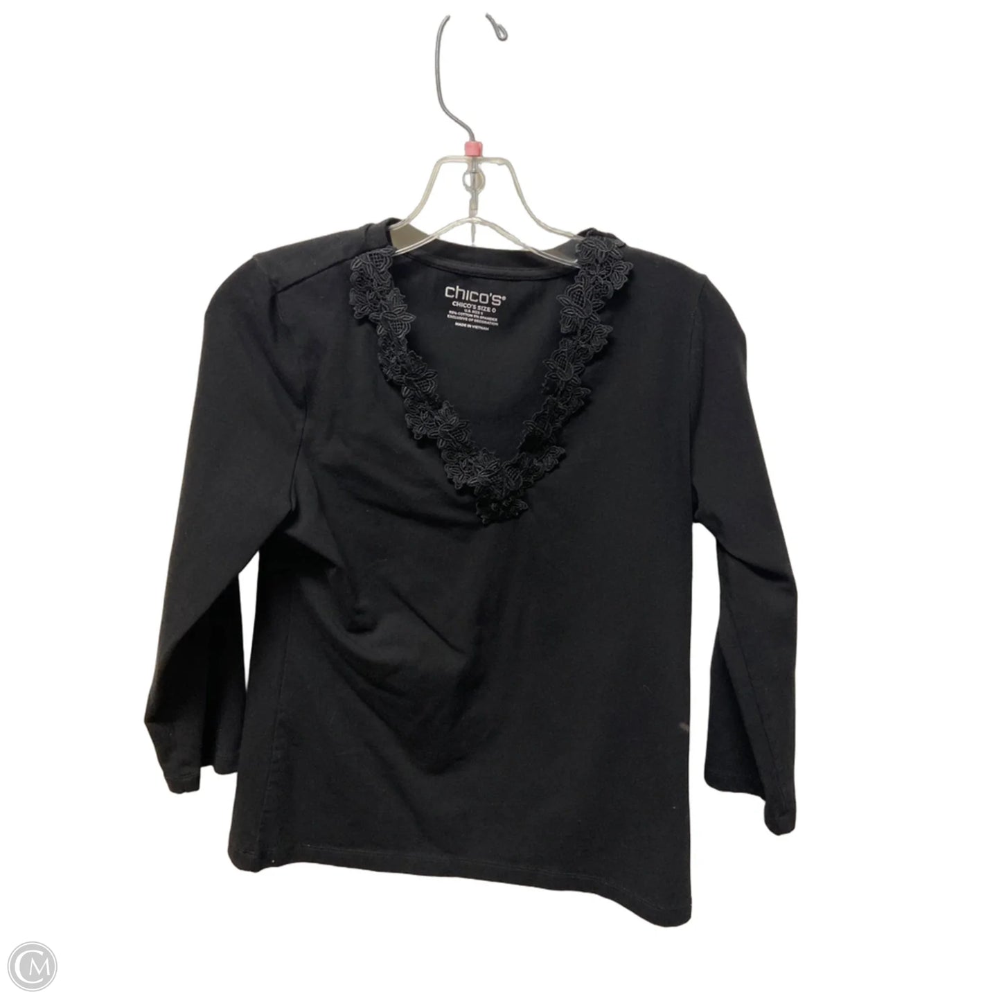 Top Long Sleeve By Chicos In Black, Size: 0