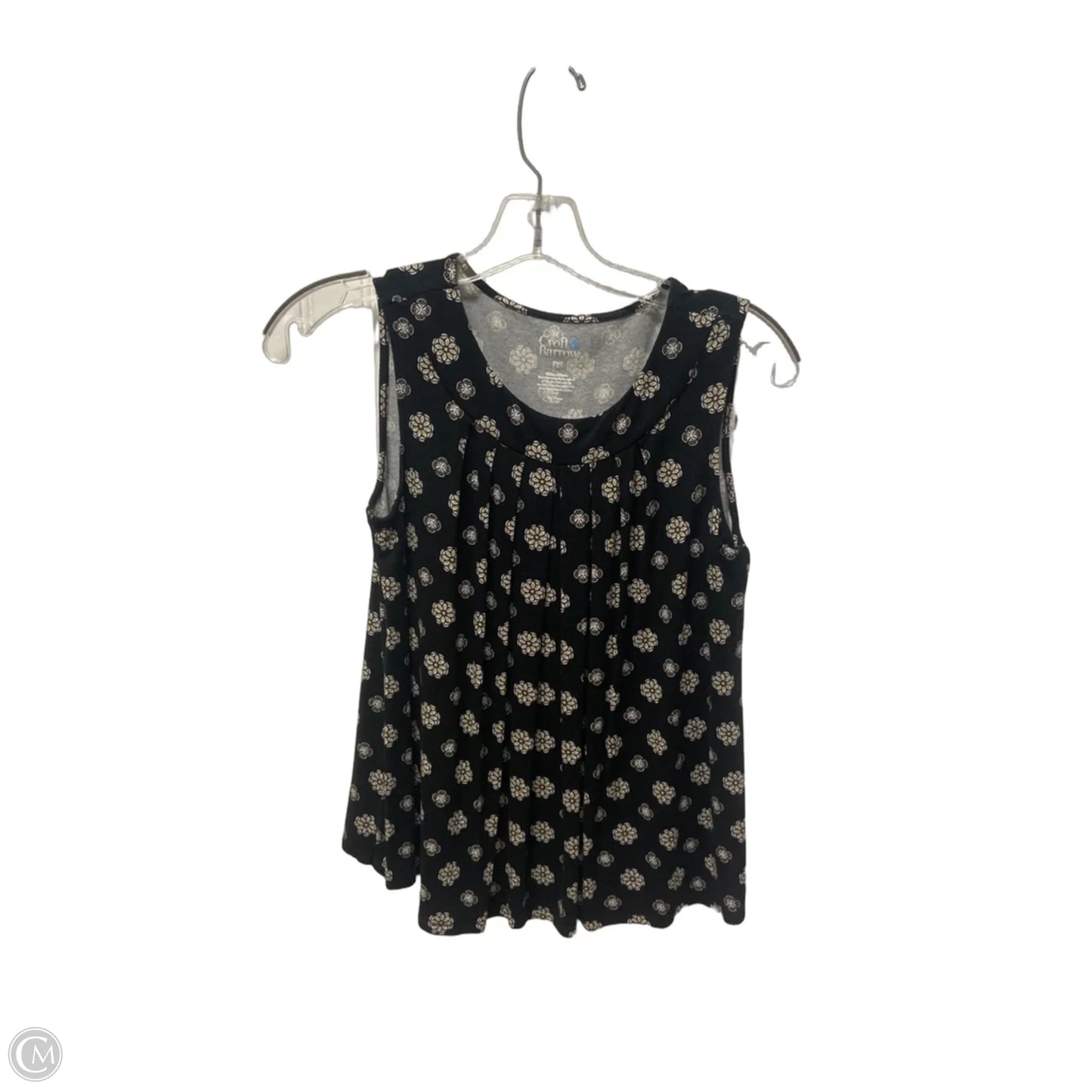Top Sleeveless By Croft And Barrow In Black, Size: S