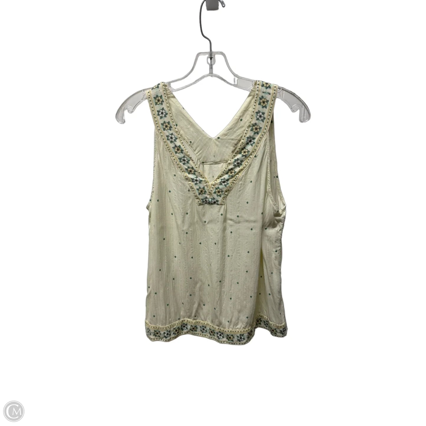 Top Sleeveless By Loft In Yellow, Size: M