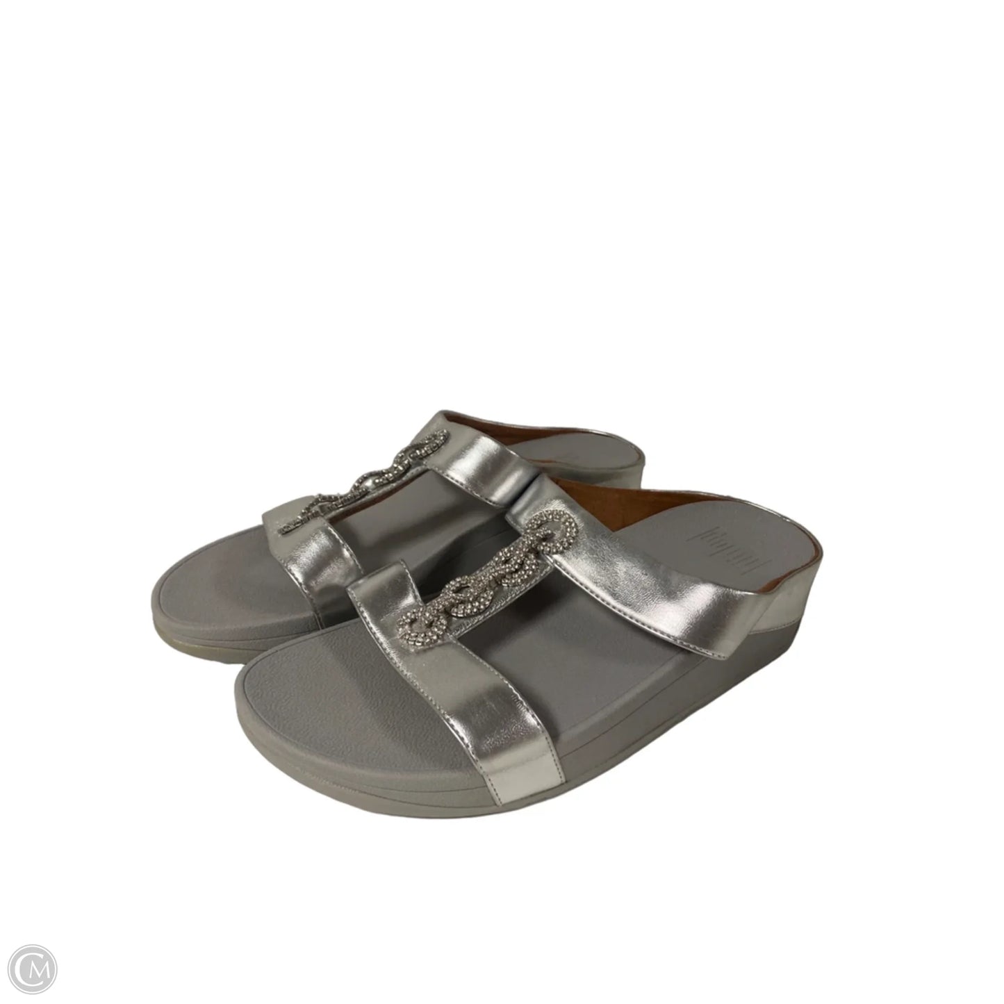 Sandals Flats By Fitflop In Silver, Size: 8