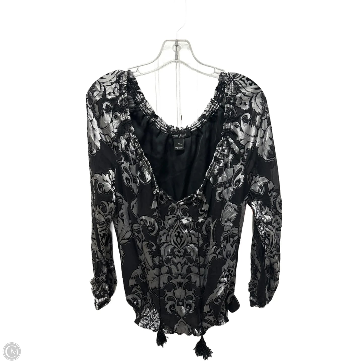 Top Long Sleeve By White House Black Market In Grey, Size: M