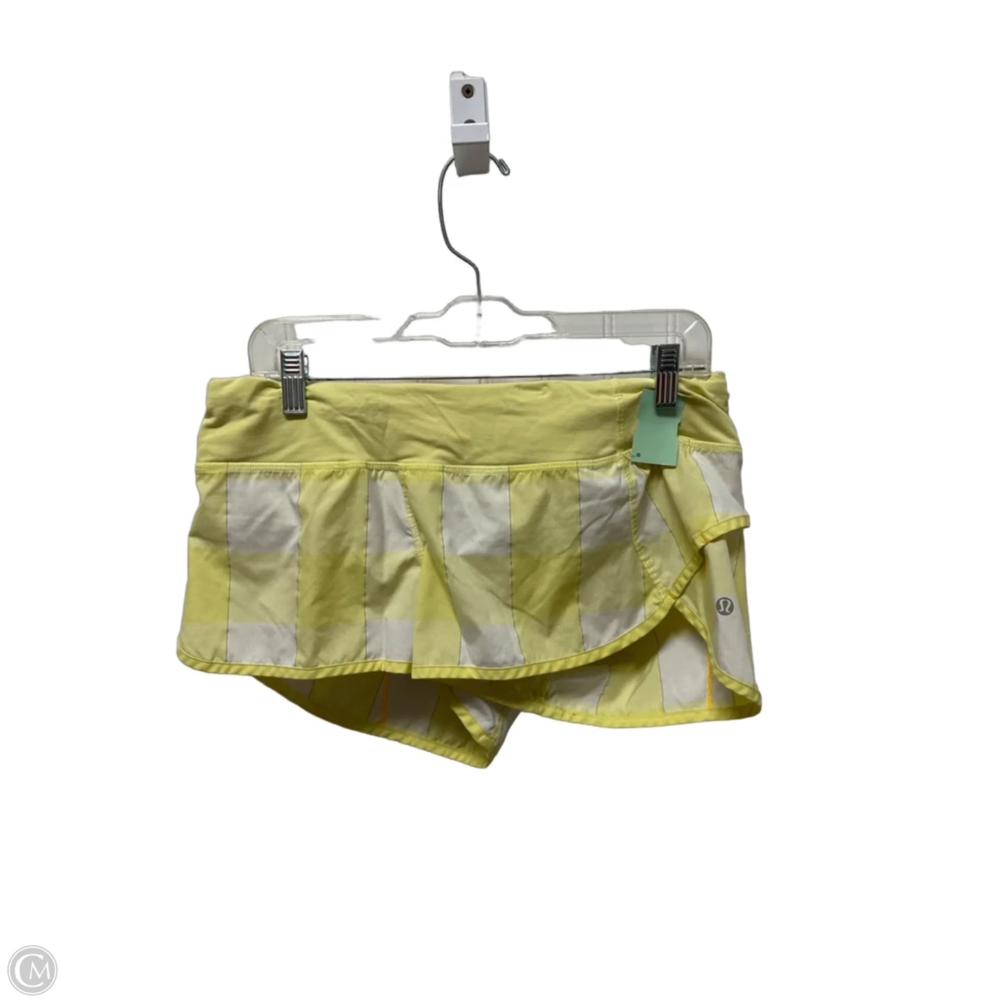 Athletic Shorts By Lululemon In Yellow, Size: 8