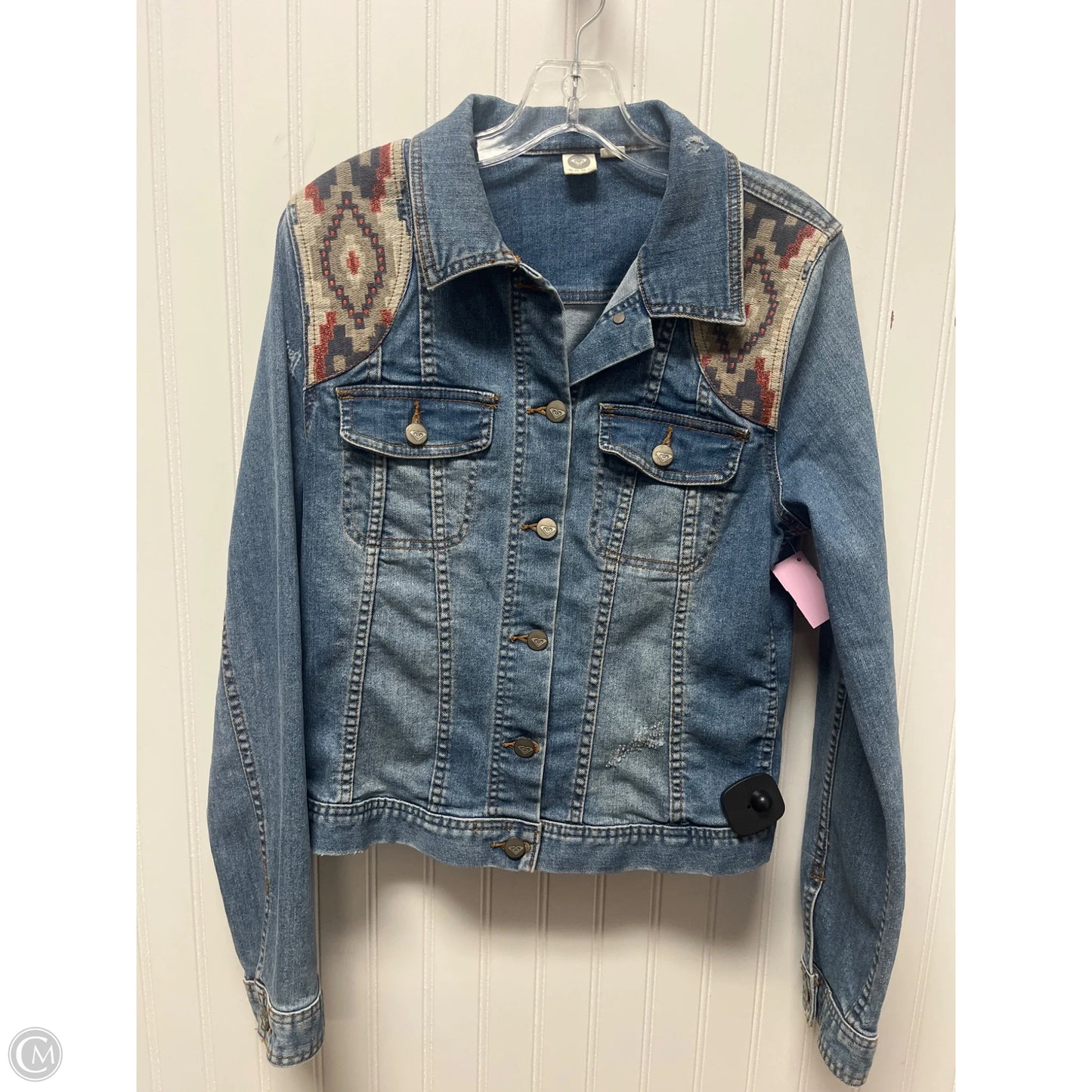 Jacket Denim By Roxy In Blue, Size: M