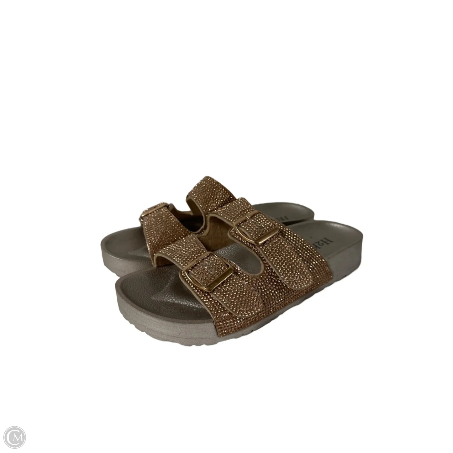 Sandals Flats By Clothes Mentor In Rose Gold, Size: 7