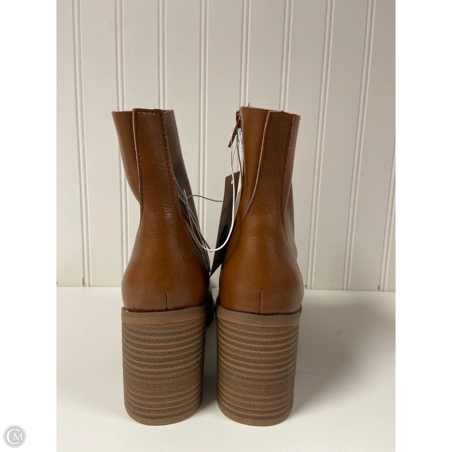 Boots Ankle Heels By Universal Thread In Bronze, Size: 8