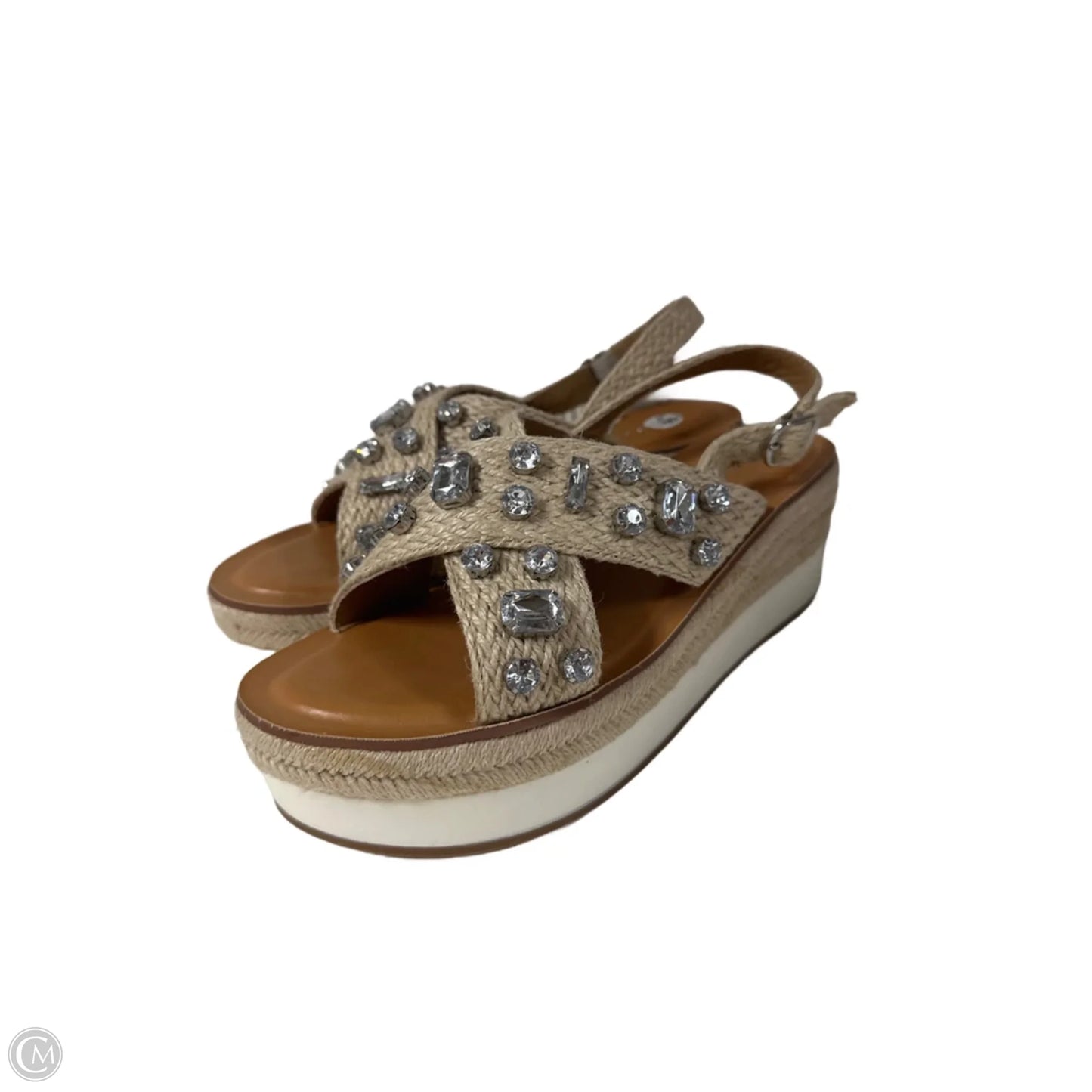 Sandals Heels Platform By Copper Key In Brown, Size: 8.5