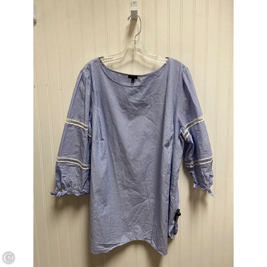 Top Long Sleeve By Talbots In Striped Pattern, Size: 3x