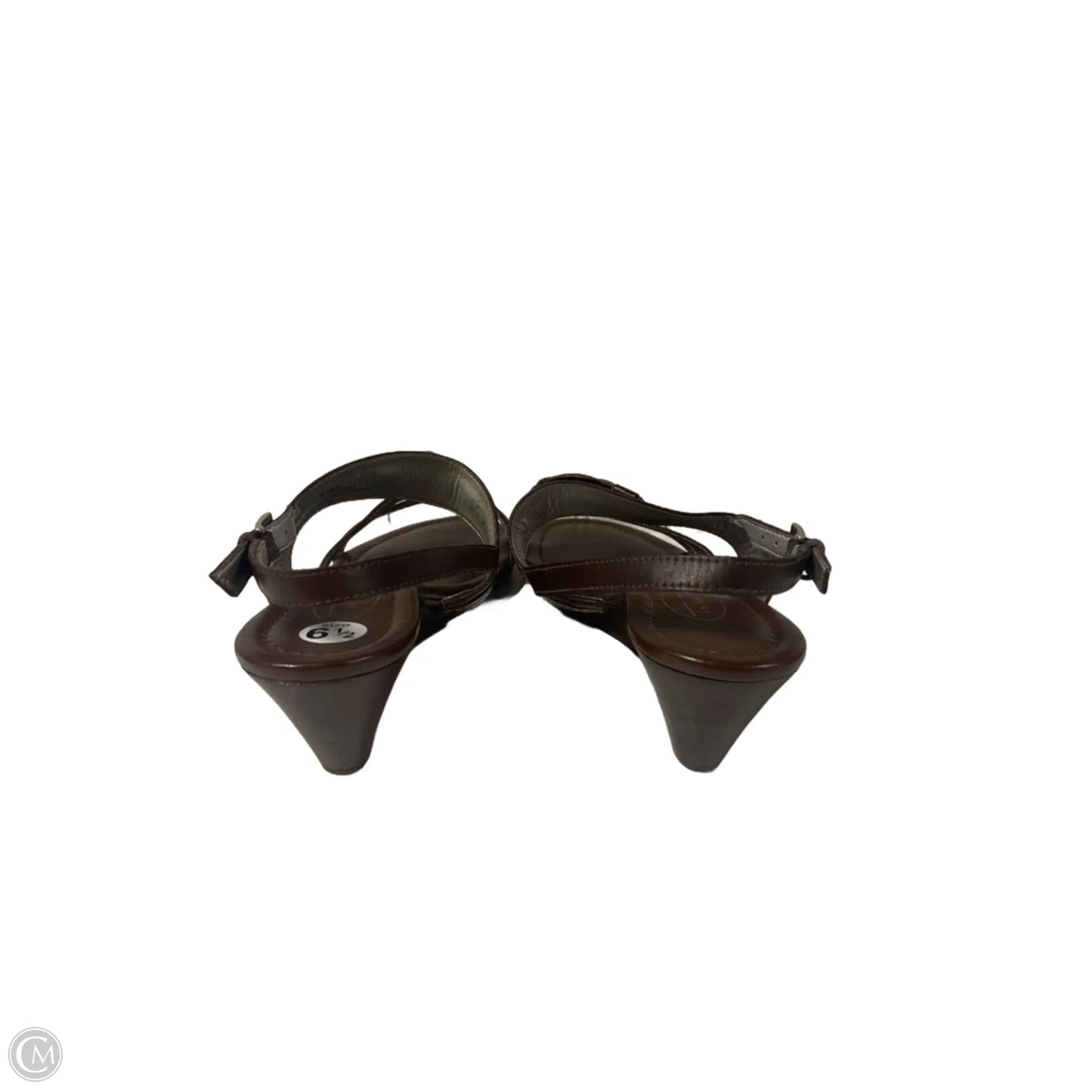 Sandals Heels Kitten By Talbots In Brown, Size: 6.5