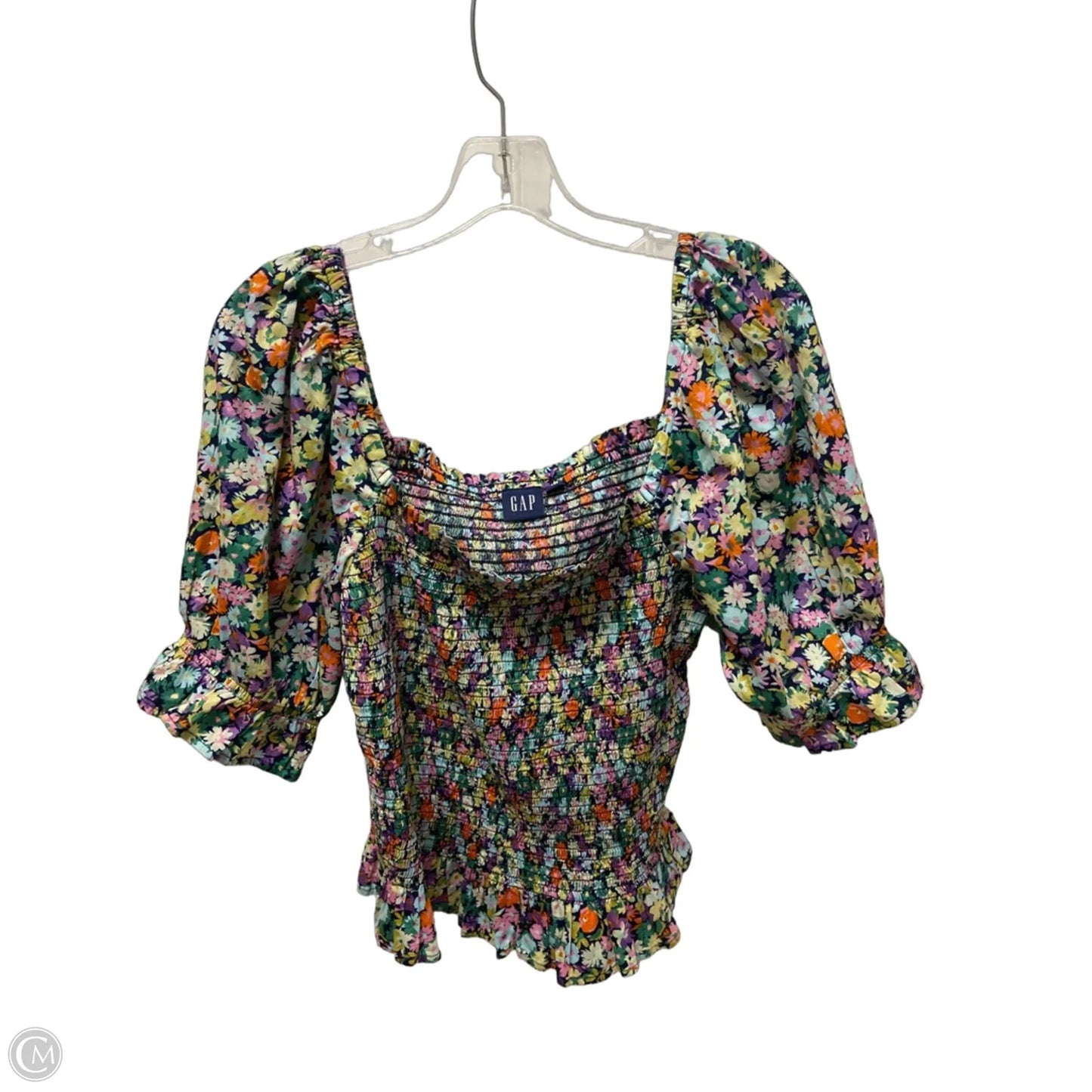 Top Short Sleeve By Gap In Floral Print, Size: L
