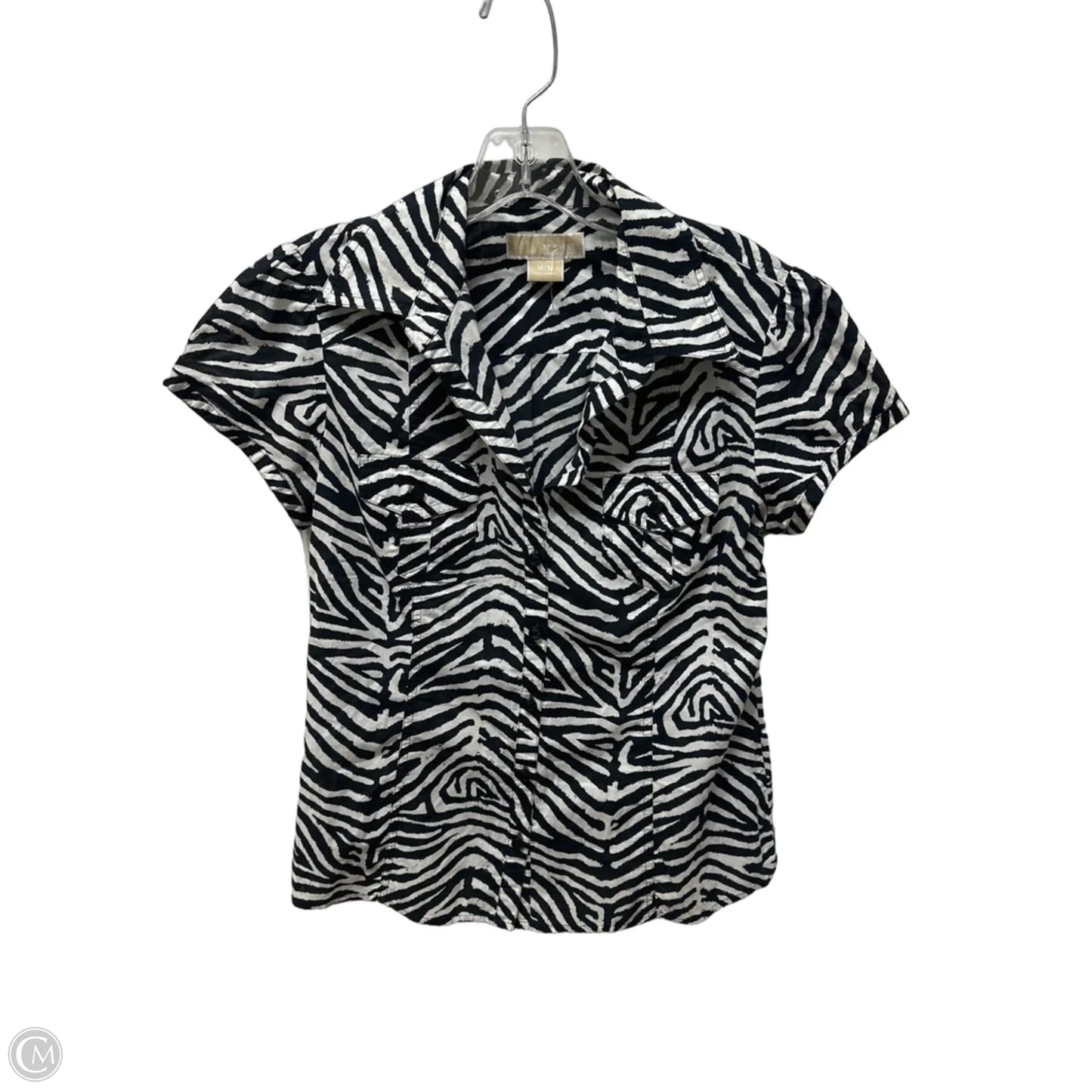 Top Short Sleeve By Michael By Michael Kors In Animal Print, Size: M