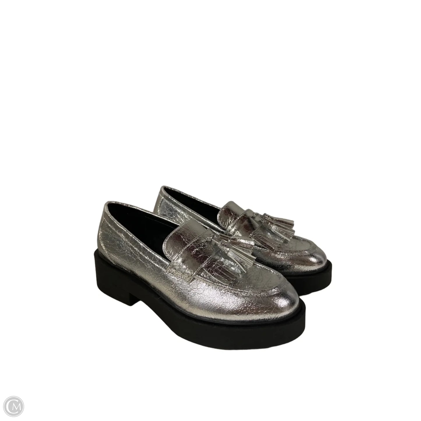 Shoes Heels Platform By Clothes Mentor In Silver, Size: 8.5
