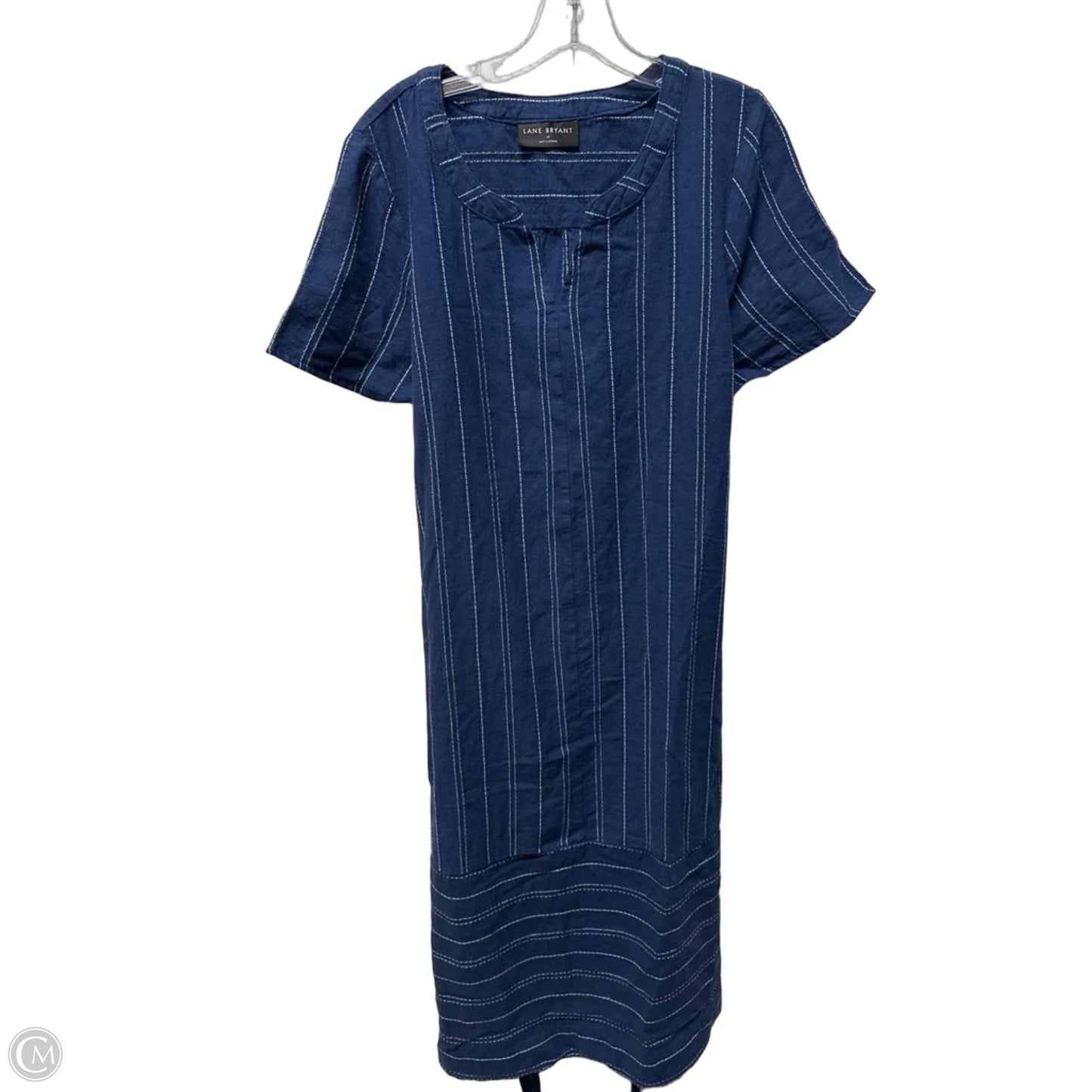 Dress Casual Midi By Lane Bryant In Blue, Size: L