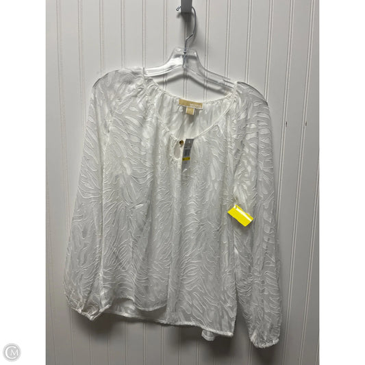 Top Long Sleeve By Michael By Michael Kors In White, Size: M