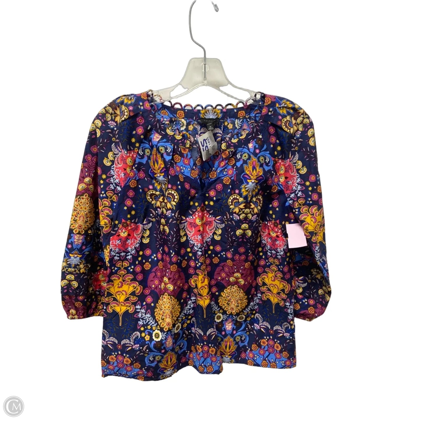 Top 3/4 Sleeve By Talbots In Blue, Size: Xs