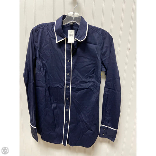 Top Long Sleeve By Ann Taylor In Blue, Size: S