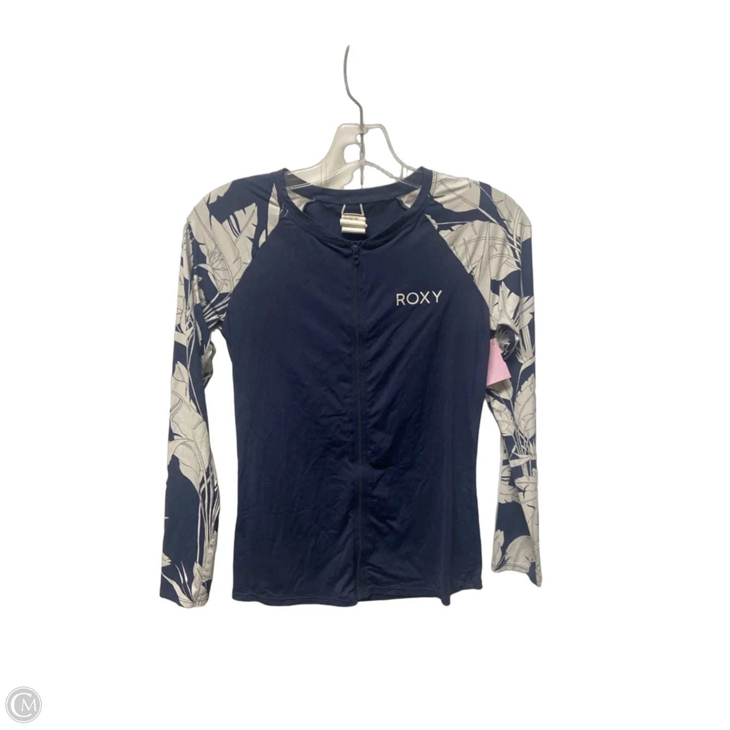 Athletic Top Long Sleeve Crewneck By Roxy In Blue, Size: M
