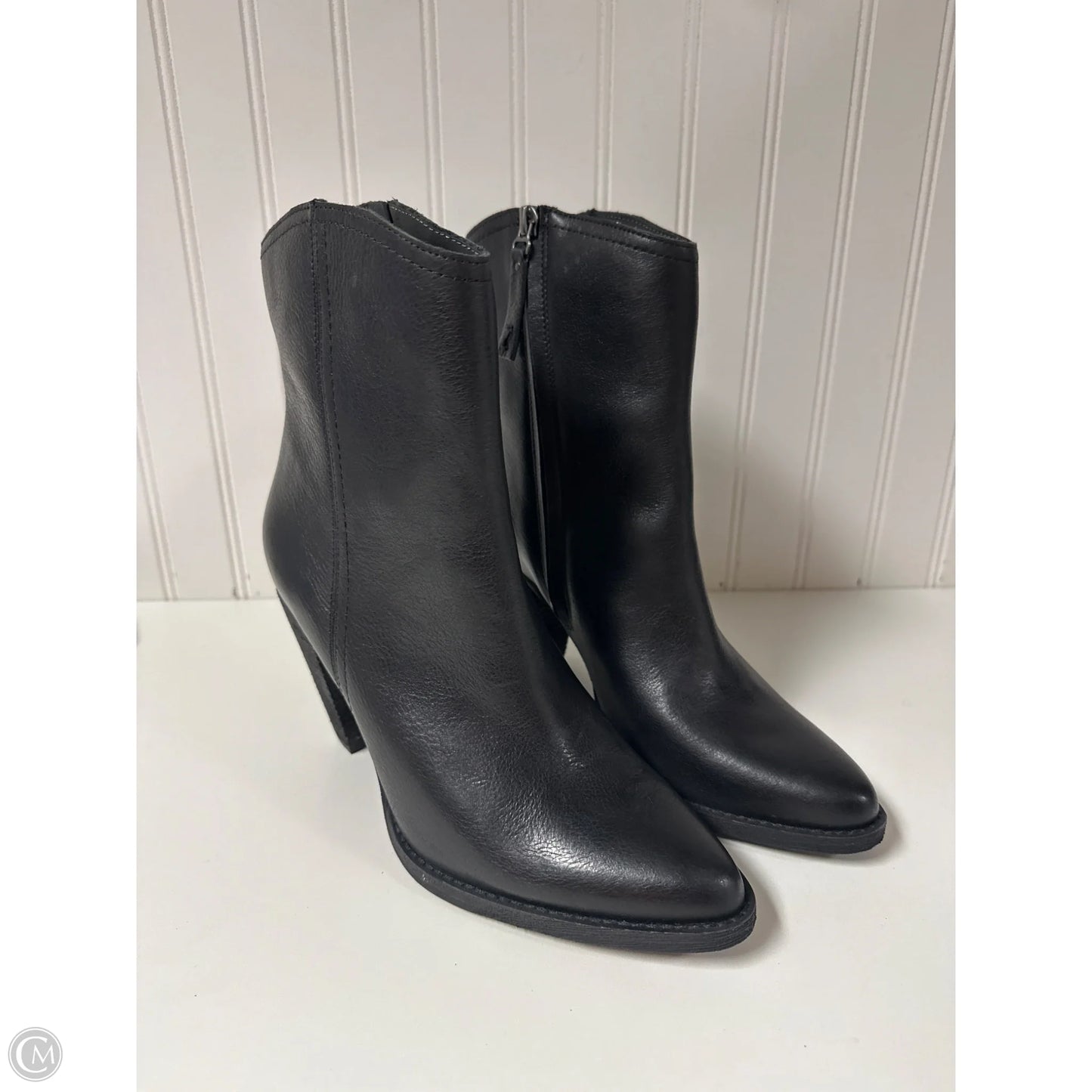 Boots Ankle Heels By Zodiac In Black, Size: 9.5