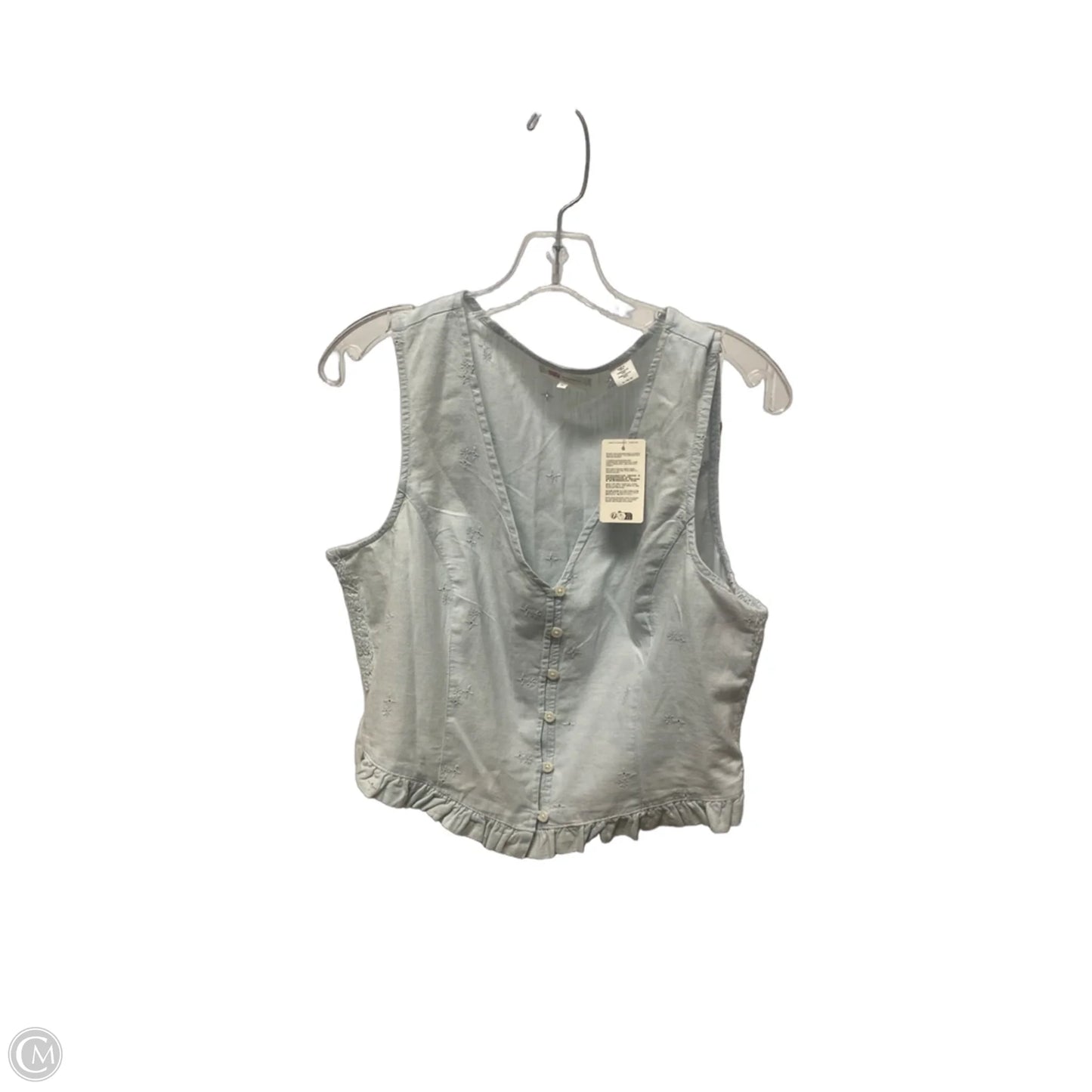 Top Sleeveless By Levis In Blue, Size: Xl