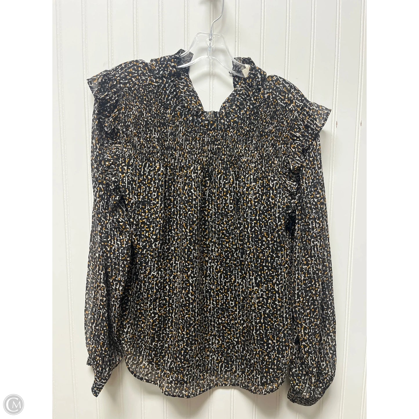 Top Long Sleeve By Loft In Black, Size: M