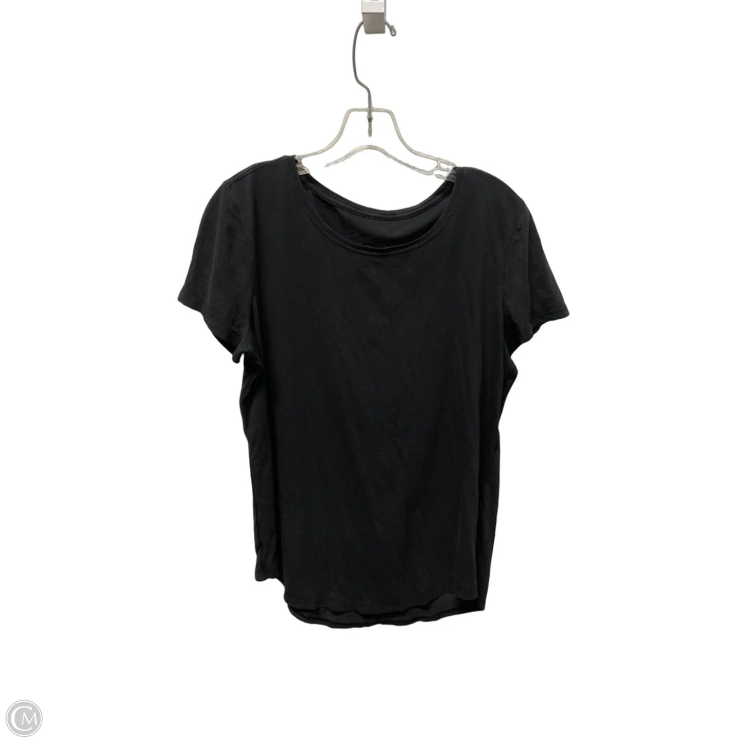 Athletic Top Short Sleeve By Lululemon In Black, Size: M