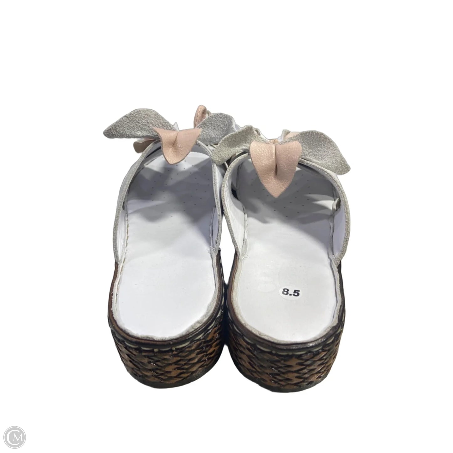 Sandals Heels Platform By Spring Step In White, Size: 8.5