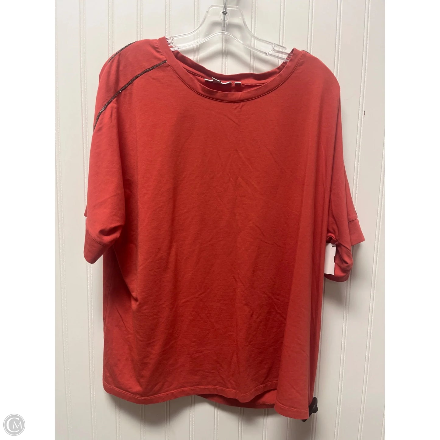 Top Short Sleeve By Chicos In Orange, Size: Xl