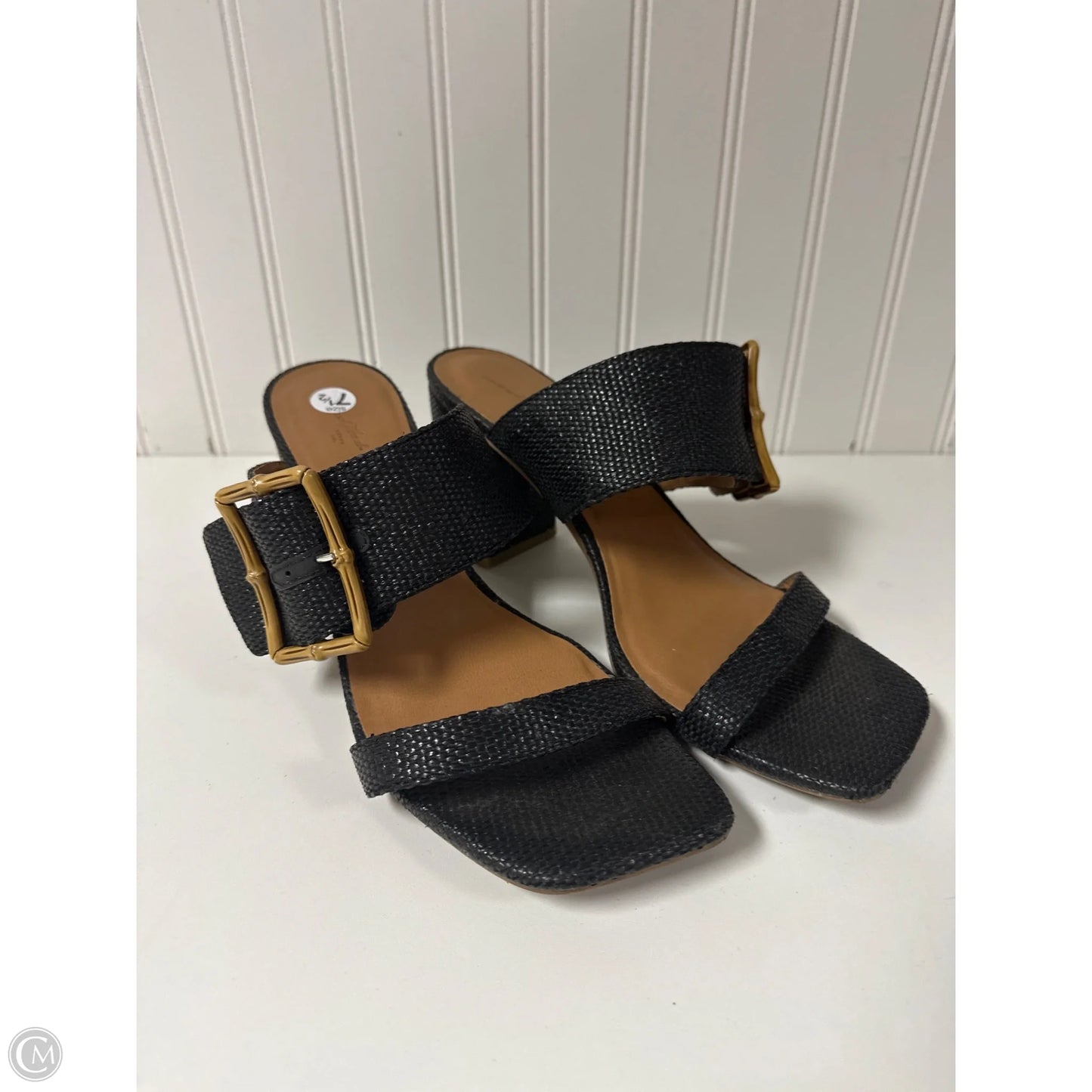 Sandals Flip Flops By Very G In Black, Size: 7.5