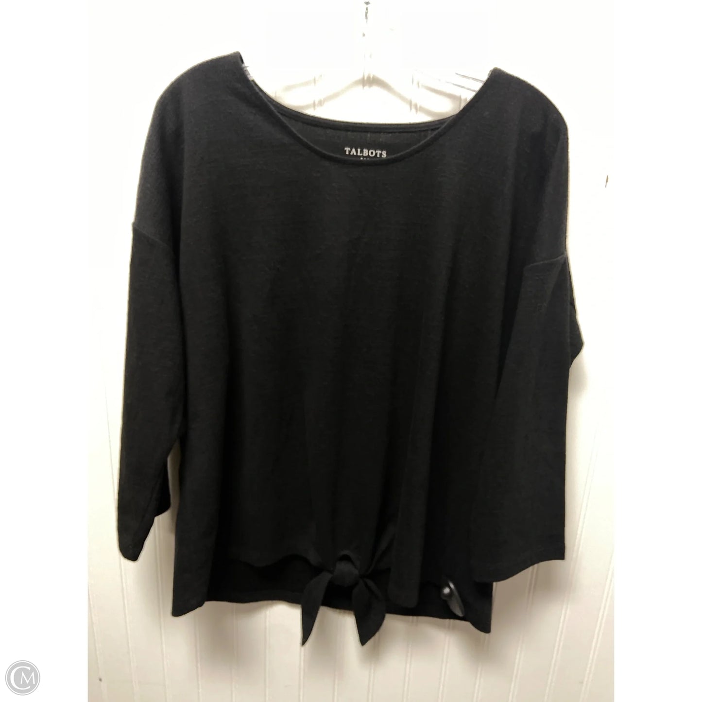 Top Long Sleeve By Talbots In Black, Size: L
