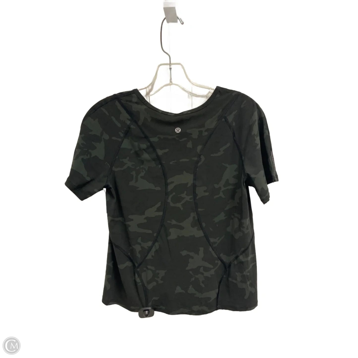 Athletic Top Short Sleeve By Lululemon In Camouflage Print, Size: S
