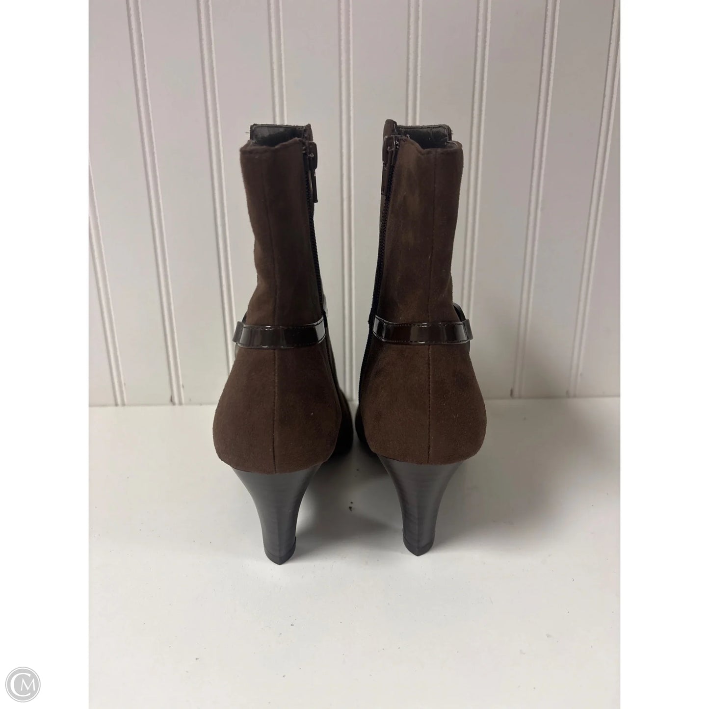 Boots Ankle Heels By Karen Scott In Brown, Size: 7.5