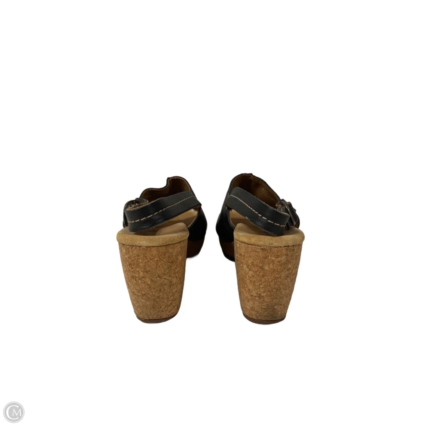 Sandals Heels Platform By Clarks In Black, Size: 7