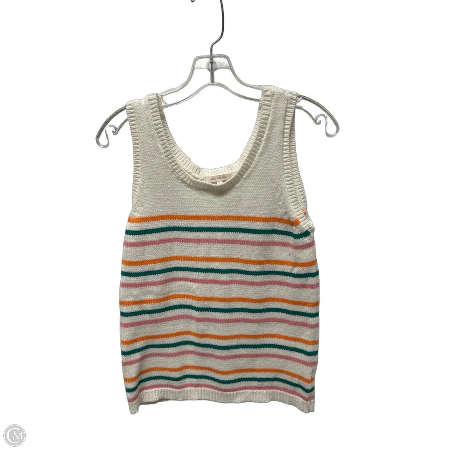Top Sleeveless By Skies Are Blue In White, Size: S