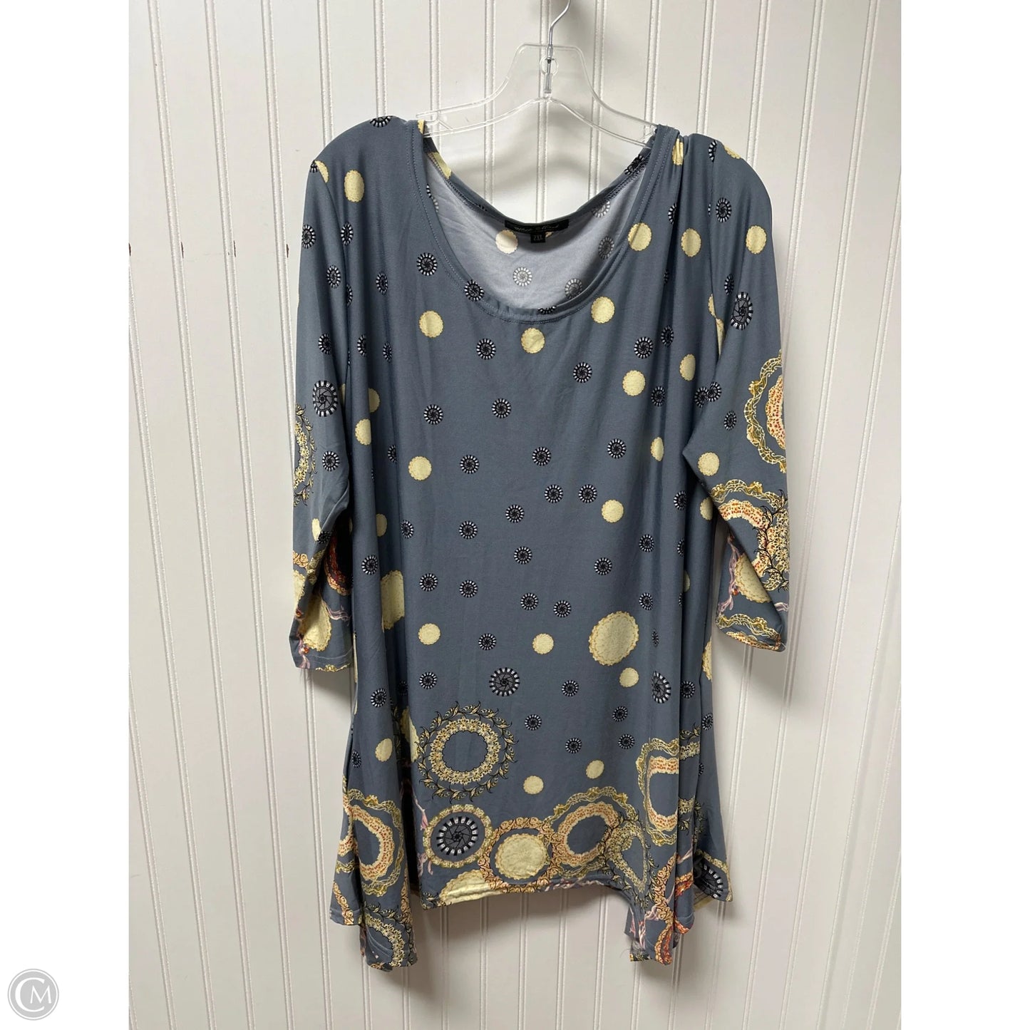 Top Long Sleeve By White Mark In Blue, Size: 2x