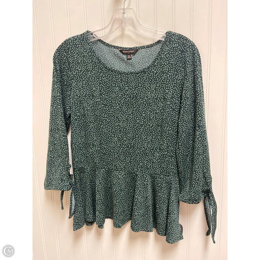 Top Long Sleeve By Banana Republic In Green, Size: Xs