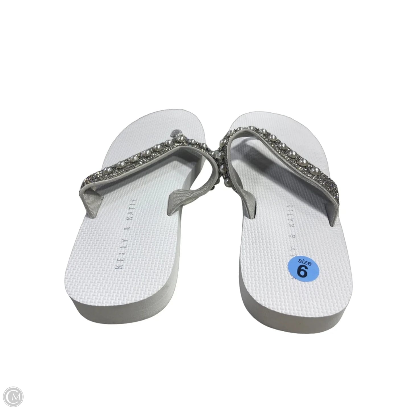 Sandals Flip Flops By Kelly And Katie In White, Size: 6