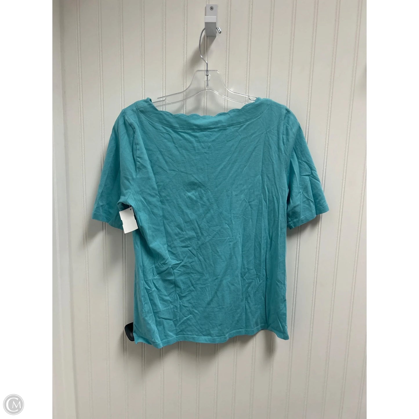 Top 3/4 Sleeve By Talbots In Aqua, Size: M