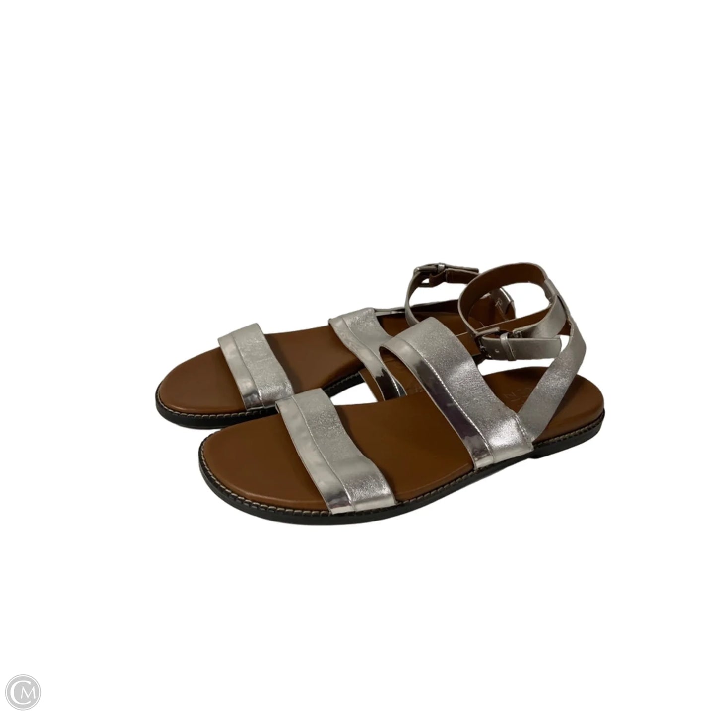 Sandals Flats By Naturalizer In Silver, Size: 6.5