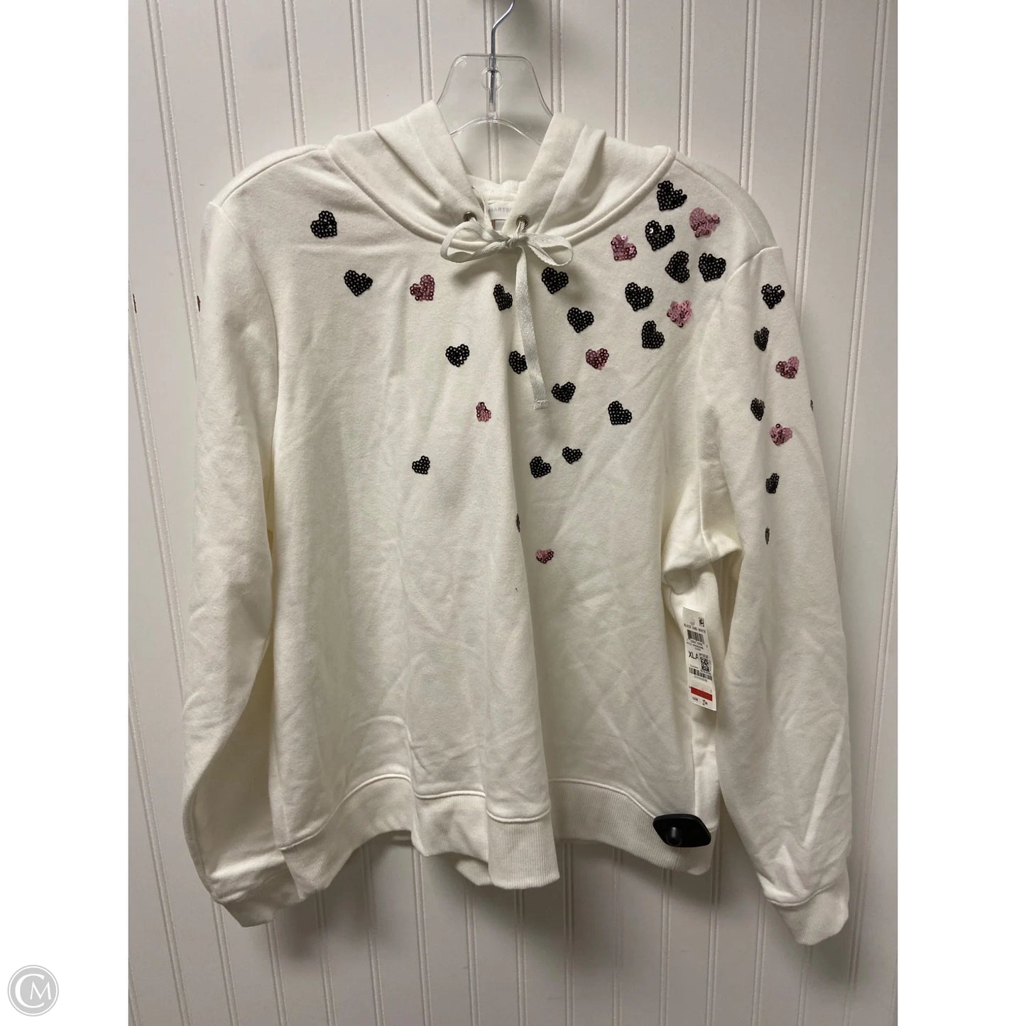 Sweatshirt Hoodie By Charter Club In White, Size: Xl