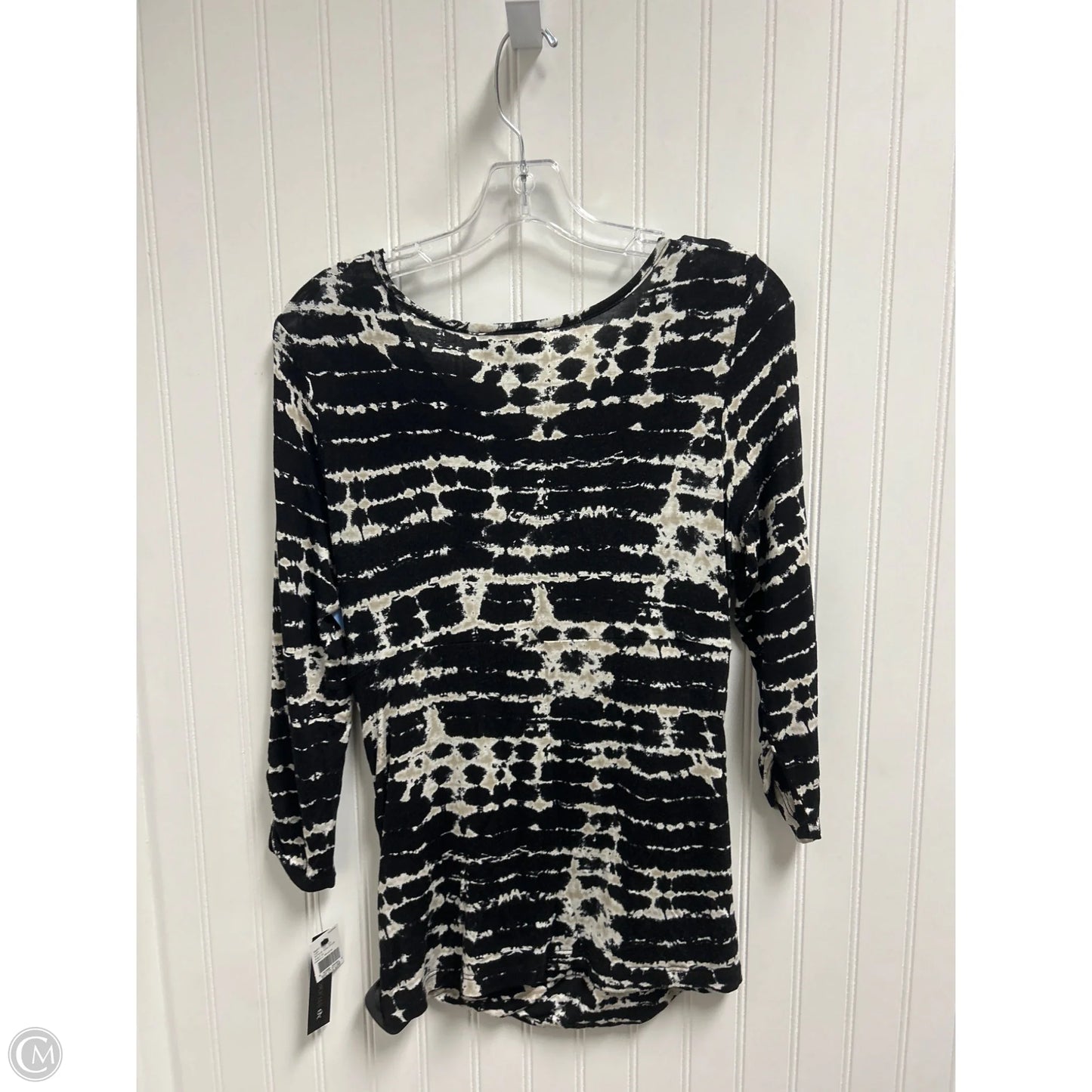 Top Long Sleeve By Ab Studio In Black, Size: M