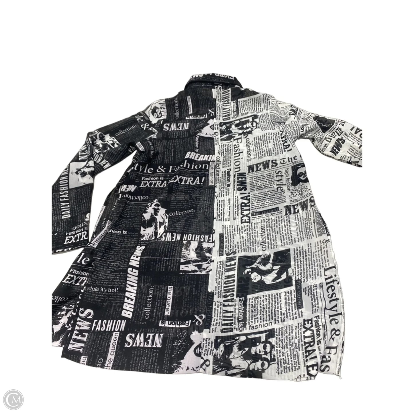 Tunic Long Sleeve By Live 4 Truth In Black & White, Size: M