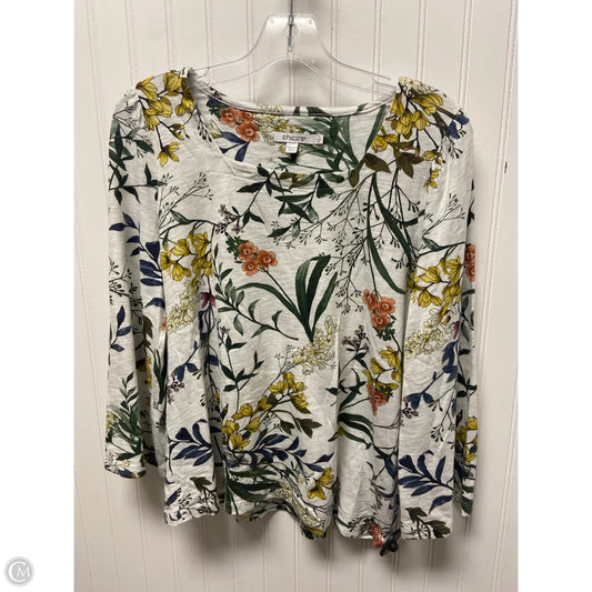 Top Long Sleeve By Chicos In White, Size: M