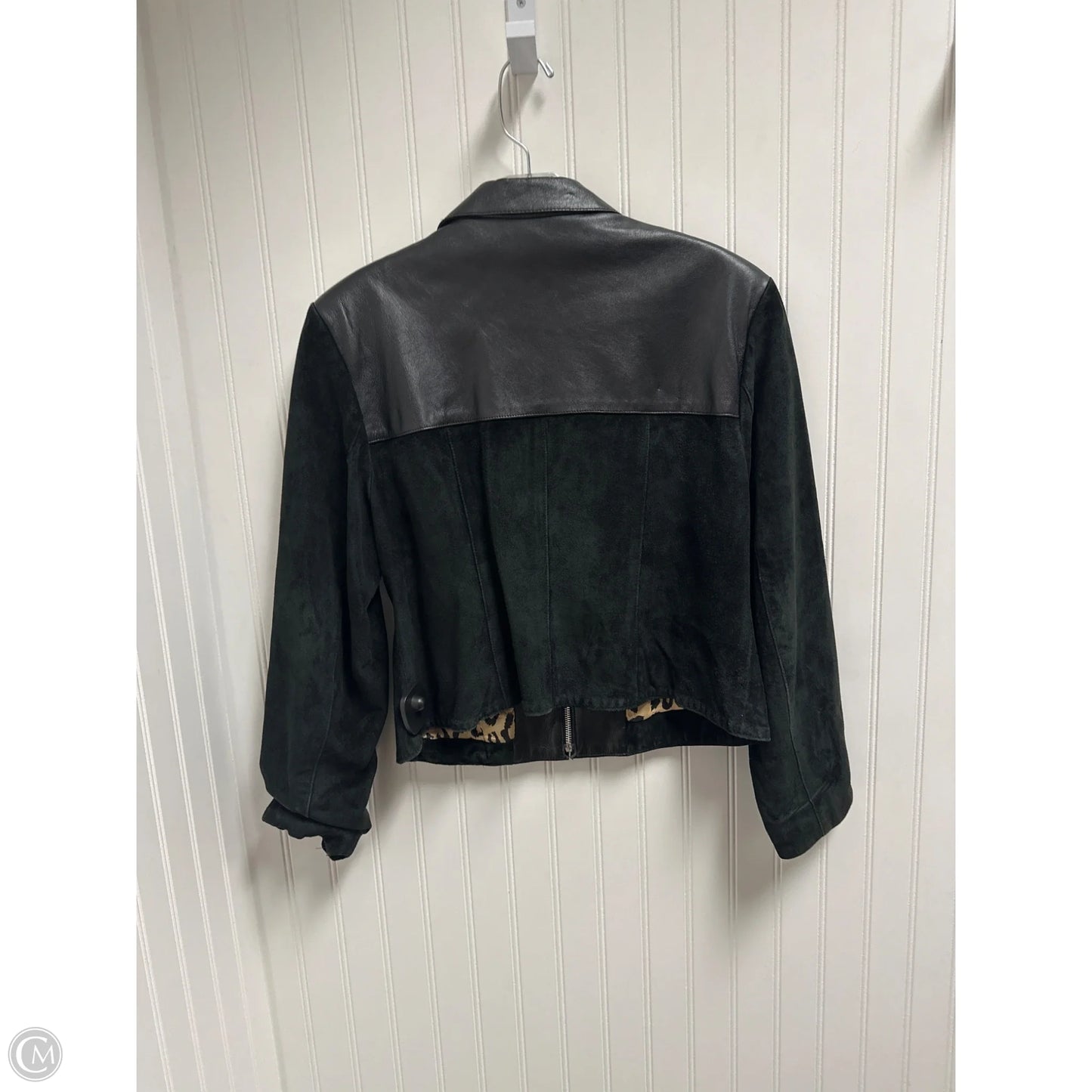 Jacket Leather By Clothes Mentor In Black, Size: M