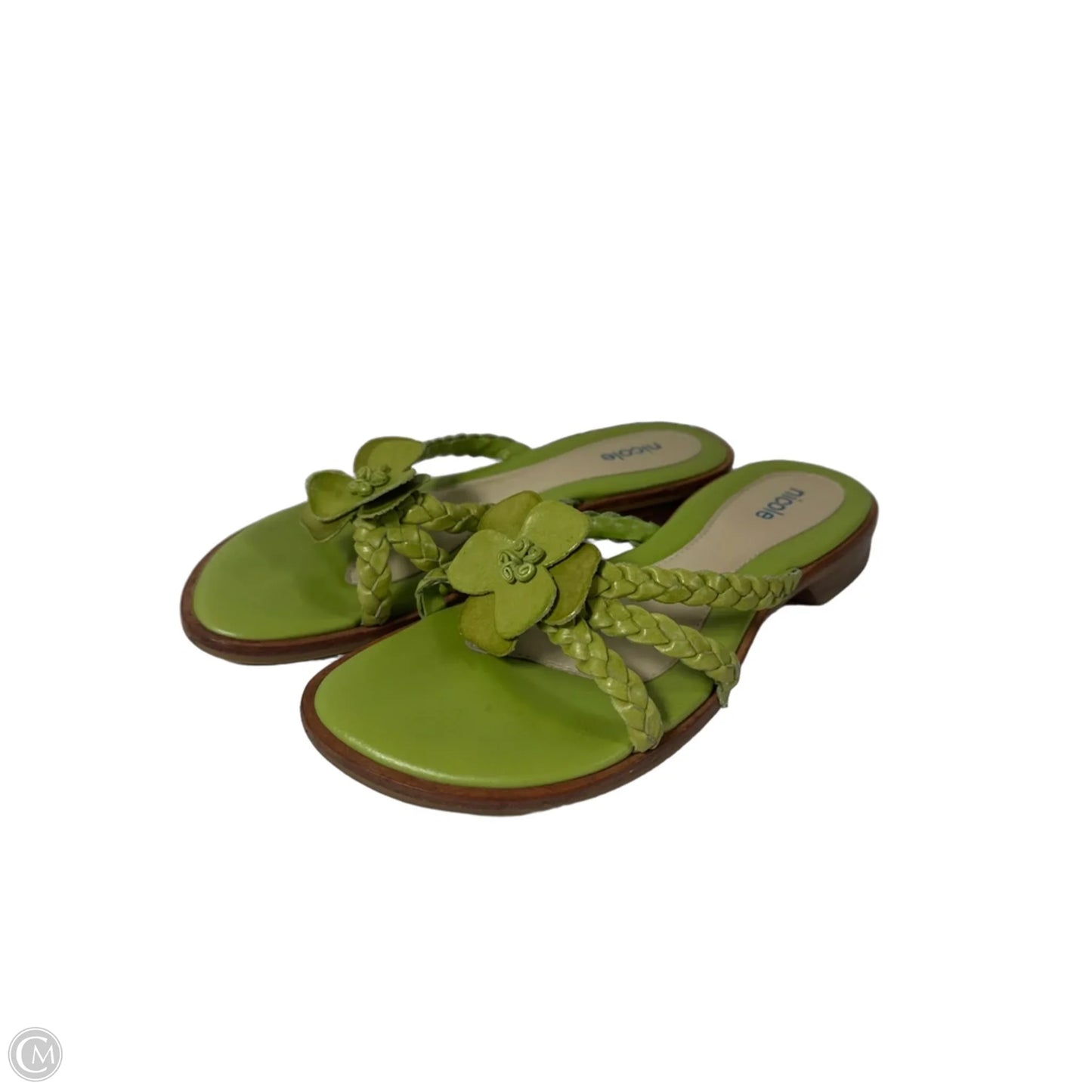 Sandals Flats By Nicole In Green, Size: 6