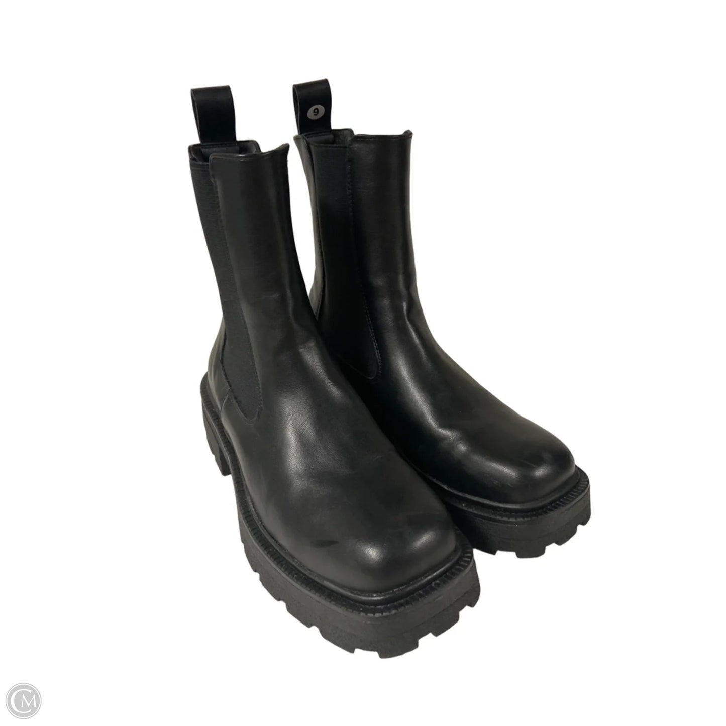 Boots Ankle Flats By Clothes Mentor In Black, Size: 9