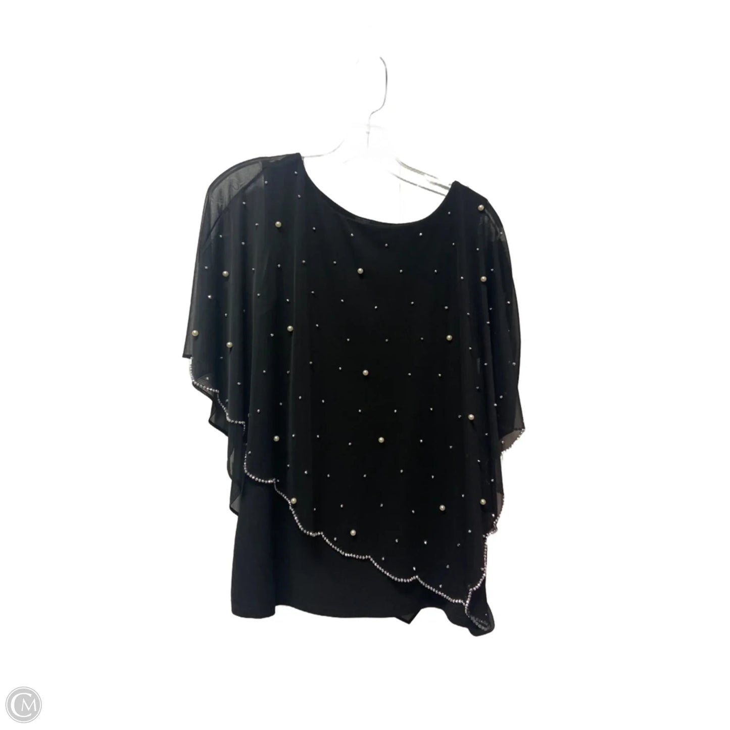 Top Short Sleeve By Msk In Black, Size: S