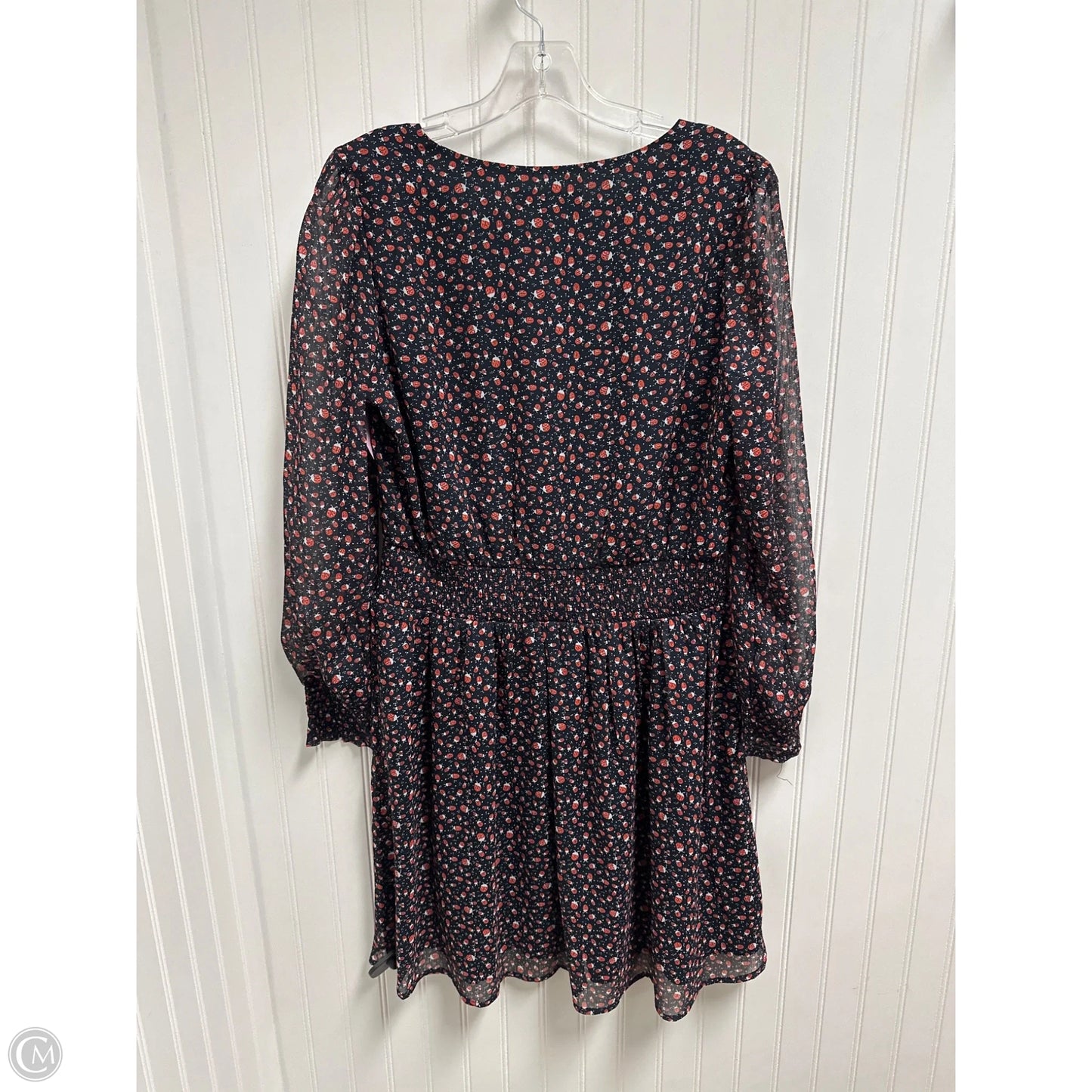 Dress Party Midi By Loft In Black & Red, Size: M