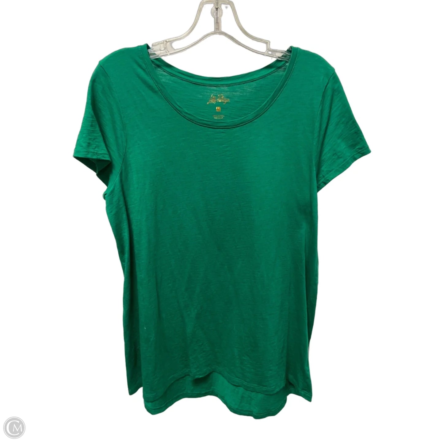 Top Short Sleeve Designer By Lilly Pulitzer In Green, Size: L