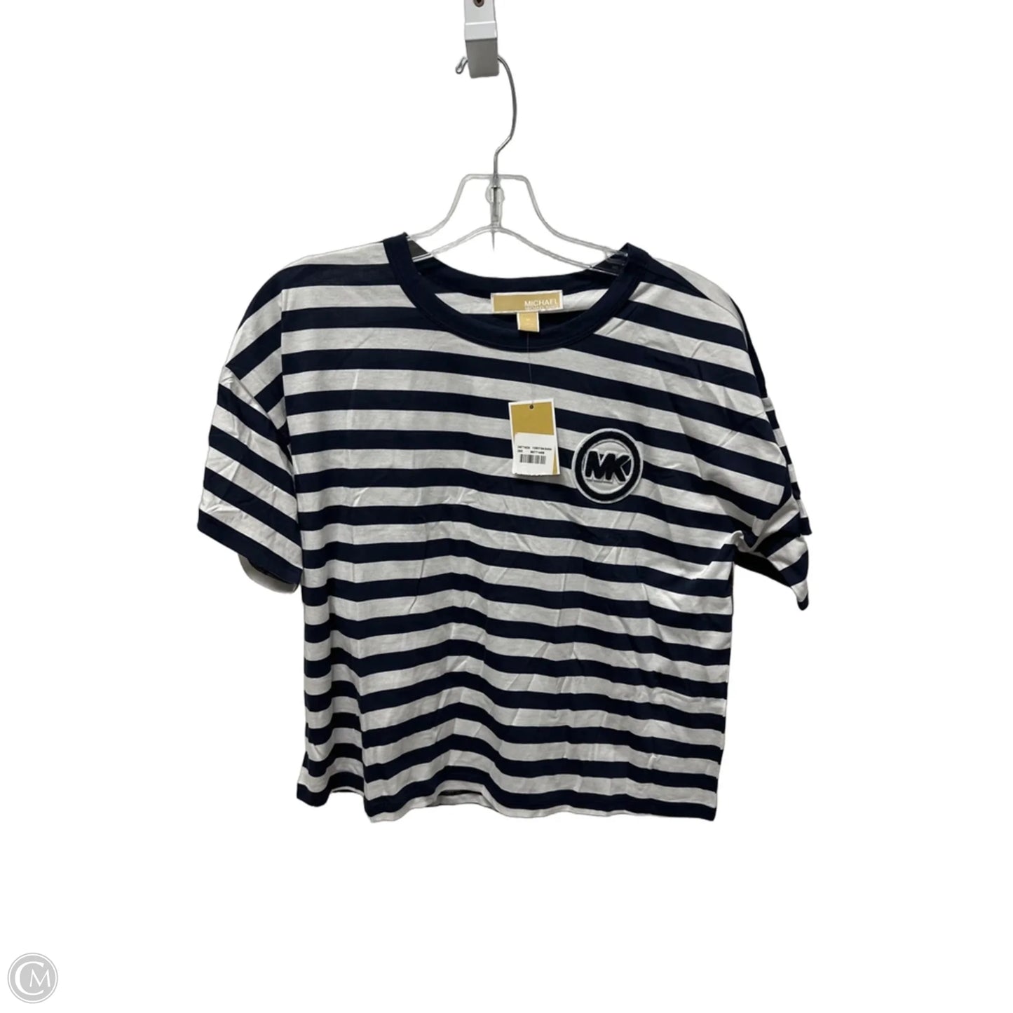 Top Short Sleeve By Michael By Michael Kors In Striped Pattern, Size: M